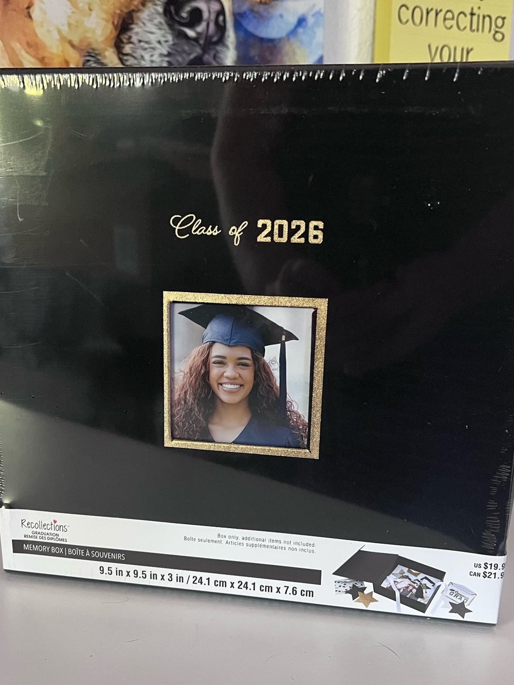 Recollections Class of 2026 Memory Box in Black with Gold Accents